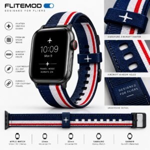 Paris Flight Nylon Watch Strap for Apple Watch